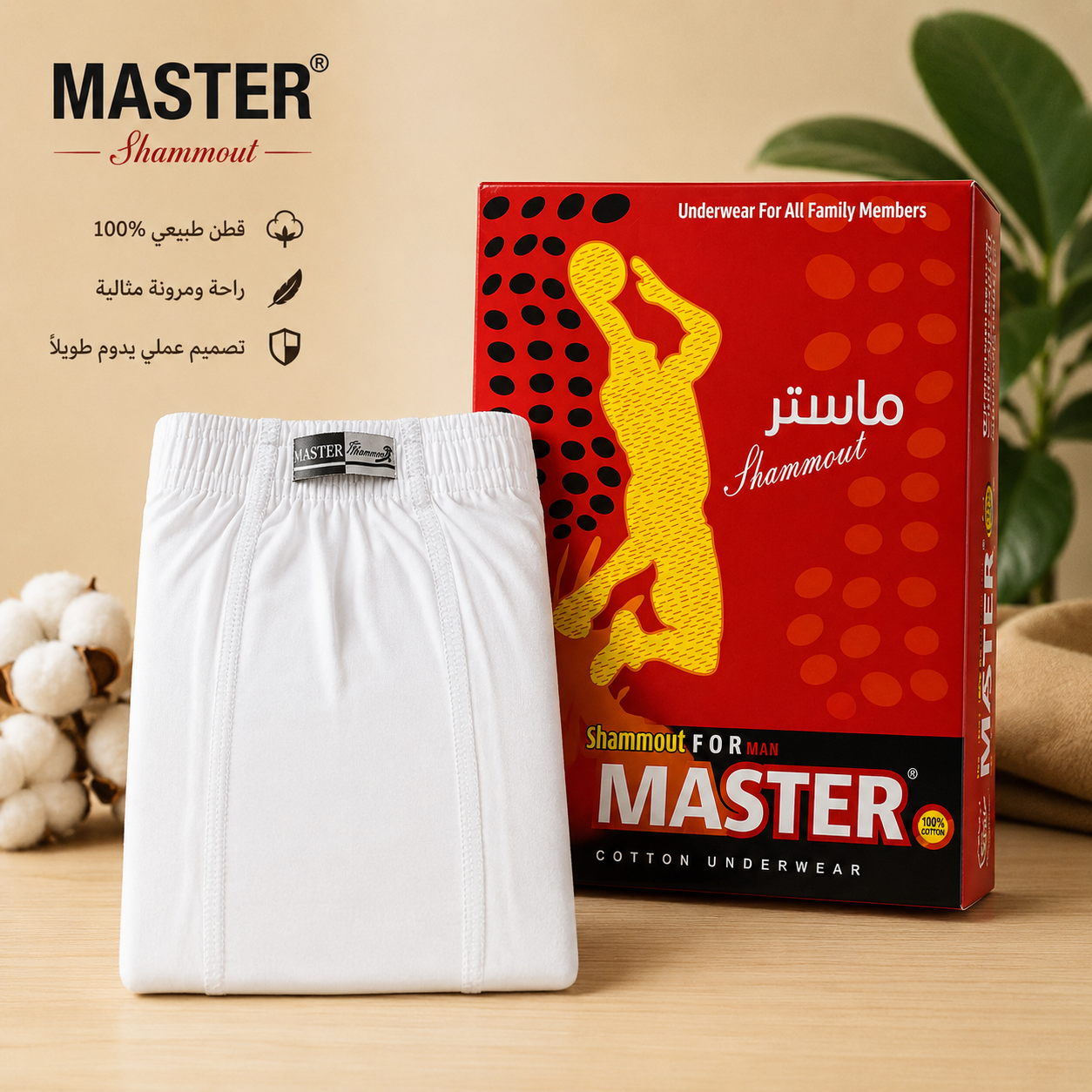 هاف قطن ماستر - 6 قطع