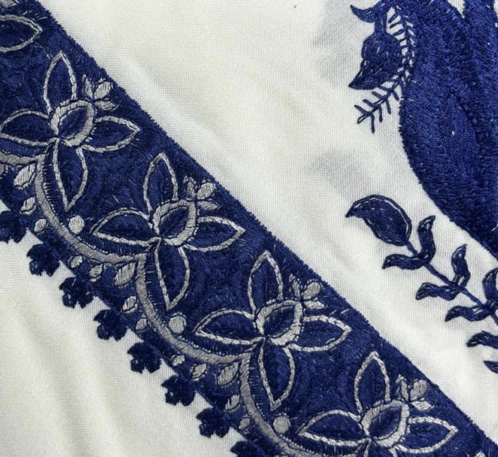 غترة بروجية شتوي بيج مطرز 2 -2025