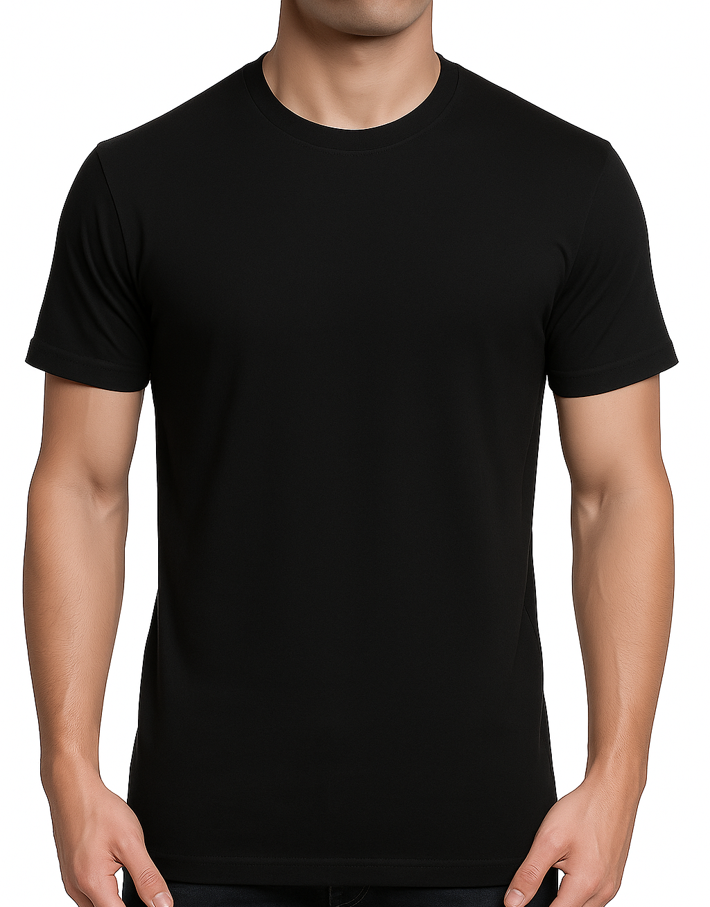 فنيله شتوية قطن أسود نصف كم رجالي