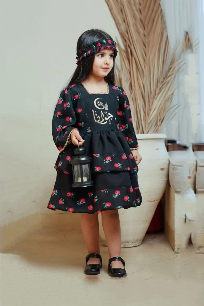 فستان شالكي اسود